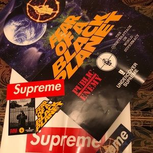 Supreme x public enemy stickers and poster
